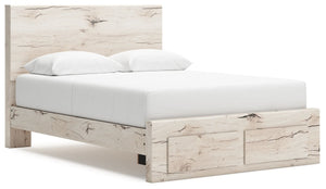 Lawroy - Panel Bed With Storage #queen #storagefootboard