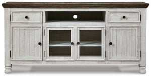 Havalance - Mueble de TV extragrande - 4 puertas - Marrón/Beige