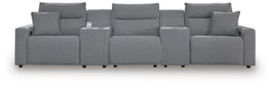 Modmax II - 5 Piece Reclining Sectional #5pc.powerrecliningsectionalwithpowerarmlessreclinerand2consoles