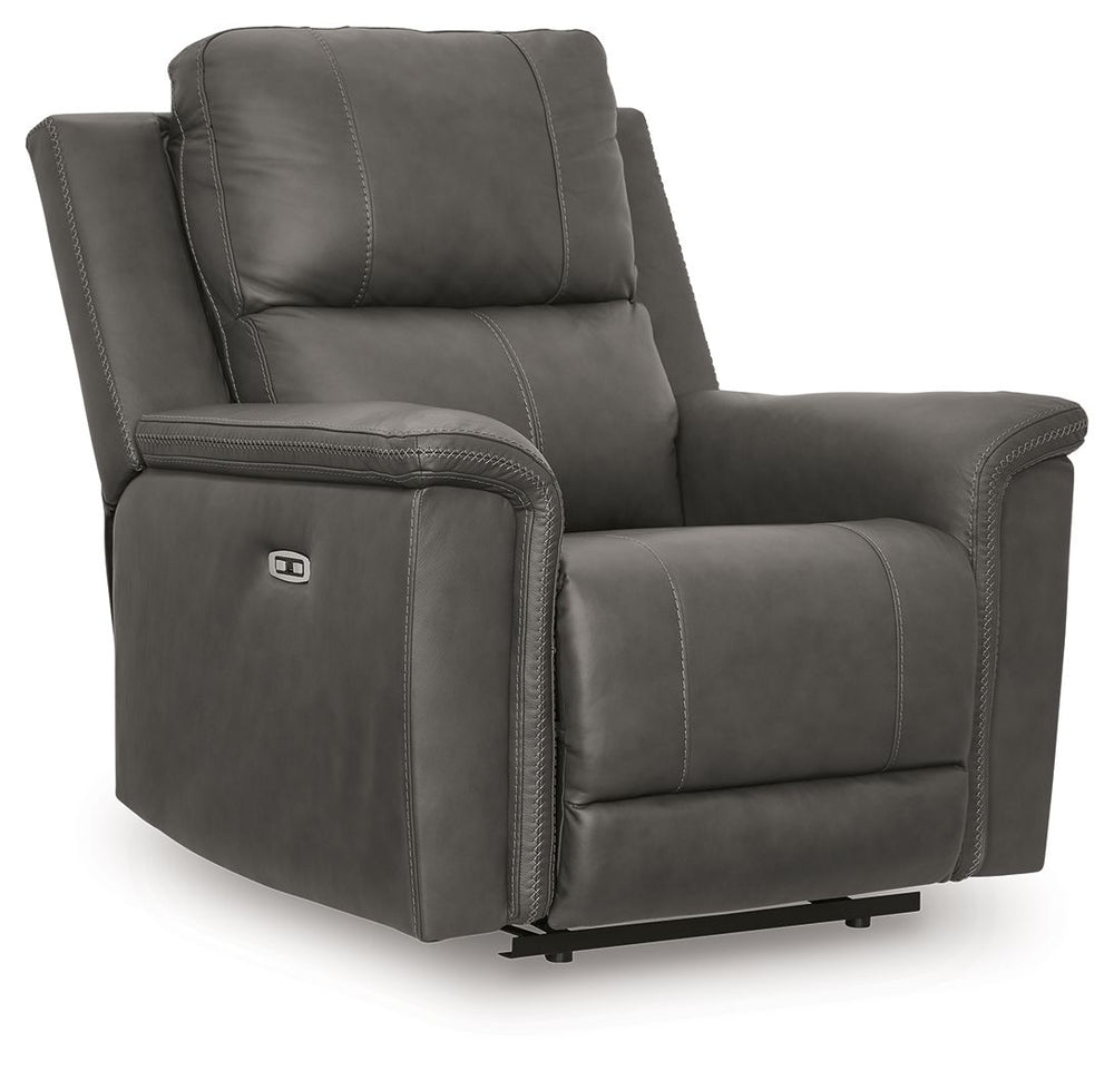 Bleckley - Power Recliner With Adjustable Headrest #darkgray