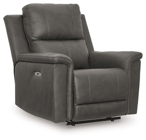 Bleckley - Power Recliner With Adjustable Headrest #darkgray