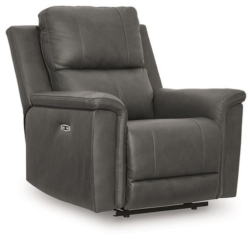Bleckley - Power Recliner With Adjustable Headrest #darkgray