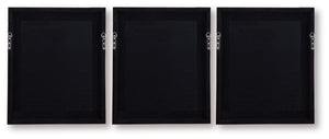 Hendridge - Conjunto de cuadros de pared (juego de 3) - Topo / Blanco