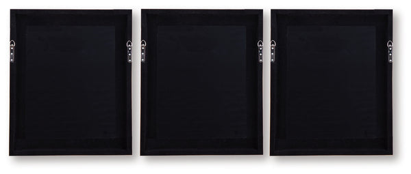 Hendridge - Conjunto de cuadros de pared (juego de 3) - Topo / Blanco