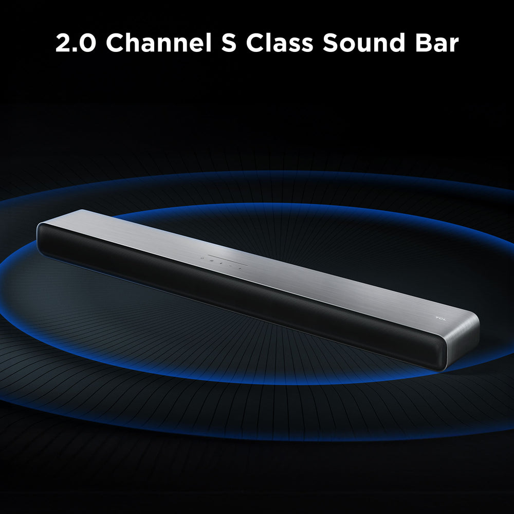 TCL - S45H S Class 2.0 Channel Sound Bar with Dolby Atmos, DTS Virtual:X, and Bluetooth Music Streaming - Black