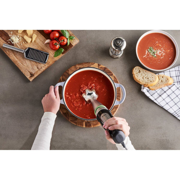 Braun - MultiQuick Smart-Speed Hand Blender with 500 Watts of Power, Whisk, Masher, and 6-Cup Food Processor - Stainless Steel