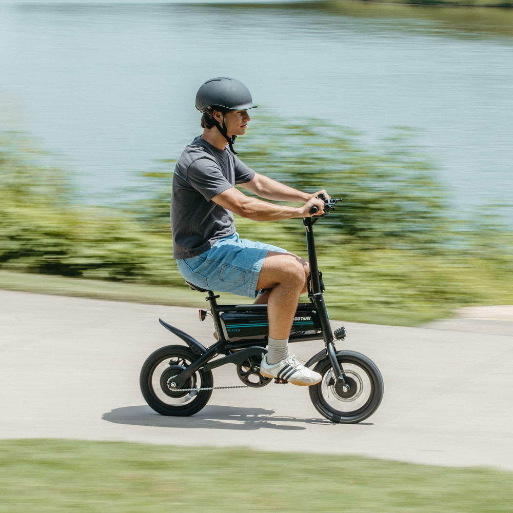 GoTrax - Z4 SWIFT Foldable eBike w/ 25mi Max Operating Range and 15.5mph Max Speed - Black