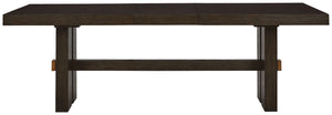 Burkhaus - Mesa de comedor extensible rectangular - Marrón oscuro