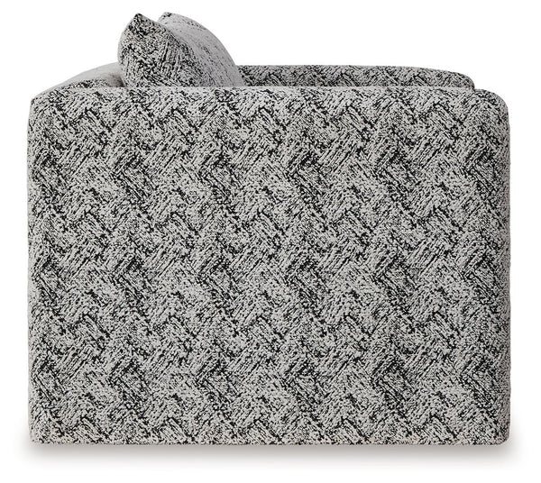 Kenbell - Sillón decorativo - Negro / Blanco