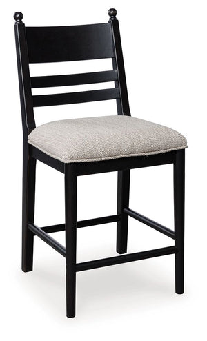 Greddinton - Upholstered Barstool (Set of 2) #black