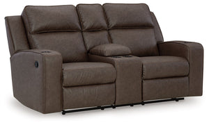 Lavenhorne - Double Reclining Loveseat With Console #darkbrown