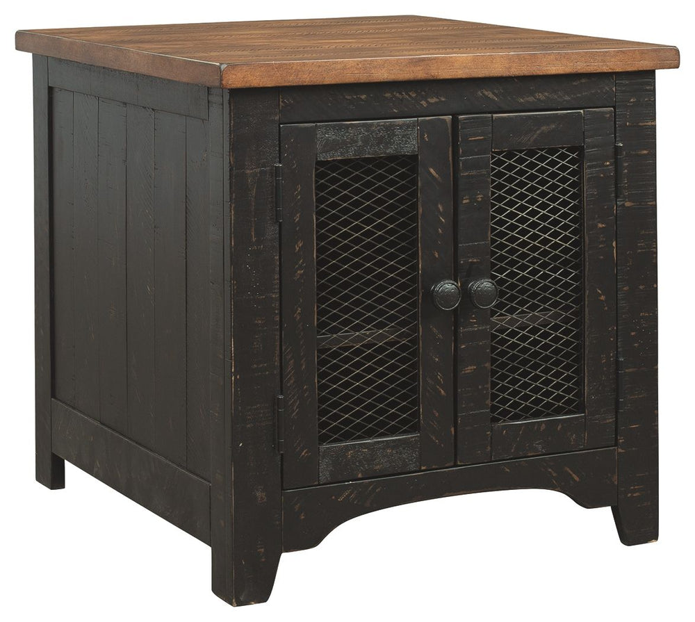 Valebeck - Mesa auxiliar rectangular - Negro / Marrón