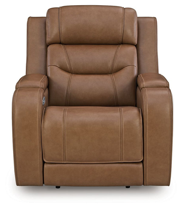 Knightington - Power Recliner With Audio Seating #lightbrown