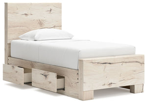 Lawroy - Panel Bed With Storage #twin #2underbedstorageunits
