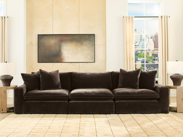 Maxton Heights - 3 Piece Sectional #darkbrown