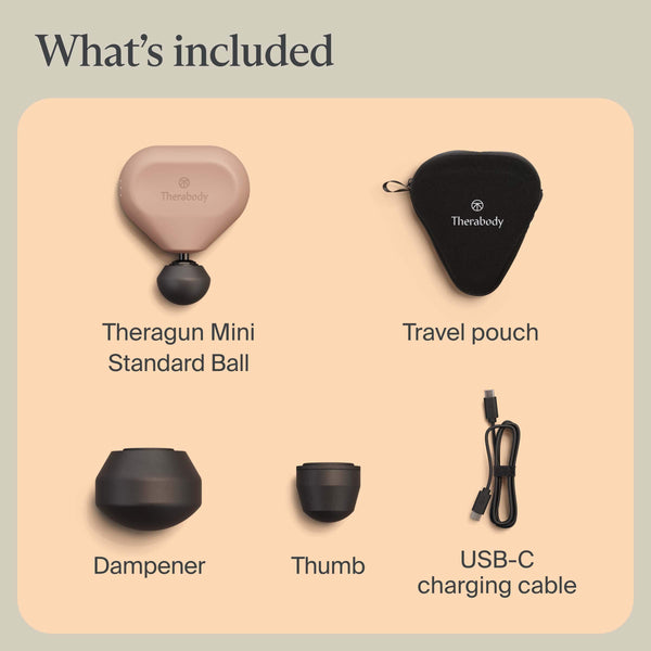 Therabody - Theragun Mini (3rd Generation) - Ultra-Portable Massage For Recovery Anytime, Anywhere - Desert Rose