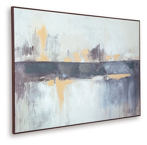 Gatesford - Arte de pared - Azul / Blanco / Canela