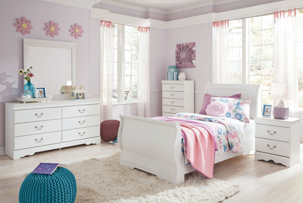 Anarasia - Sleigh Bed Set #twin