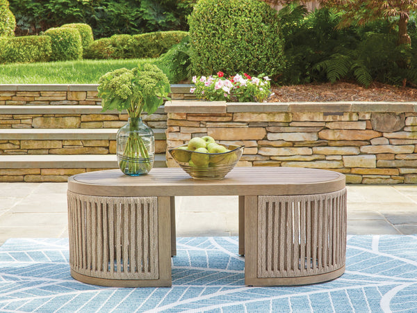 Serena Shores - Mesa de centro rectangular - Beige