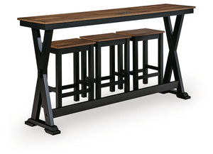 Wildenauer - Juego de mesa de comedor rectangular (Juego de 4) - Marrón / Negro