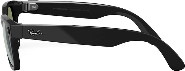 Ray-Ban Meta - Wayfarer (Gen 1) glasses with Meta AI, Audio, Photo, Video Compatibility - Clear to Green Transitions Lenses - Matte Black