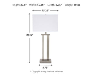 Aniela - Metal Table Lamp Set #silver