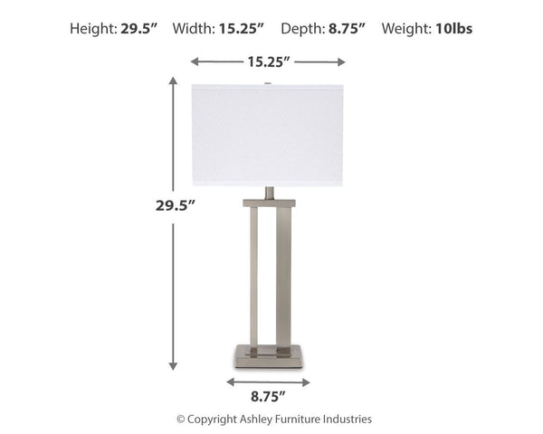 Aniela - Metal Table Lamp Set #silver