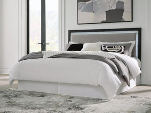 Maeling - Upholstered Panel Headboard #black #king