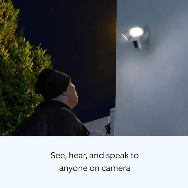 Floodlight Cam Pro with 2K Video and Ring Vision, 2 LED Lights, Dual Band Wi-Fi, and 3D Motion Detection - Black