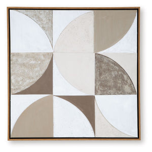 Harelman - Arte de pared - Bronceado / Greige / Blanco