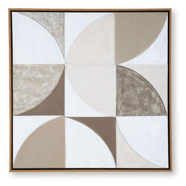 Harelman - Arte de pared - Bronceado / Greige / Blanco