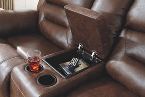 Stoneland - Power Reclining Living Room Set #darkbrown