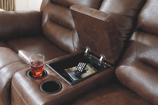 Stoneland - Power Reclining Living Room Set #darkbrown