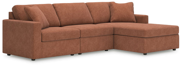 Modmax - 3 Piece Sectional #lightbrown #3pc.sectionalwithrafcornerchaise|3pc.sectionalsofawithrafcornerstoragechaise