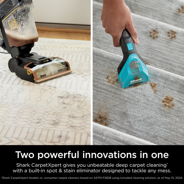 Shark - CarpetXpert HairPro Pet with StainStriker, Corded Upright Deep Carpet, Rug & Upholstery Cleaner, Pet Stain Remover - Gray