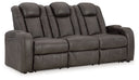 Fyne-dyme - Power Reclining Sofa With Adj Headrest #darkgray