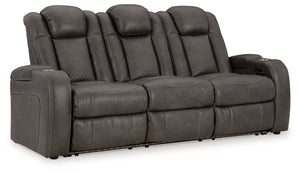 Fyne-dyme - Power Reclining Sofa With Adj Headrest #darkgray
