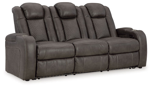 Fyne-dyme - Power Reclining Sofa With Adj Headrest #darkgray