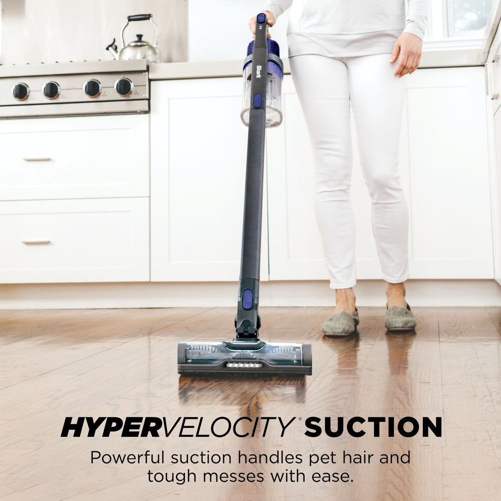 Shark - Pet Cordless Stick Vacuum with XL Dust Cup, LED Headlights, Up to 40 min Runtime - Blue Iris