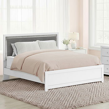 Maeling - Upholstered Panel Headboard #gray #twin|full