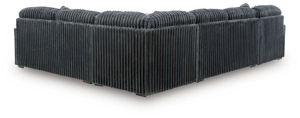 Midnight-Madness - Sectional - Gunmetal #4pc.leftarmfacingcornerchaisesectional
