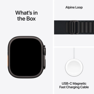 Apple Watch Ultra 3 (GPS+Cellular) 49mm Titanium Case with Black Alpine Loop - Large - Black - (2025)
