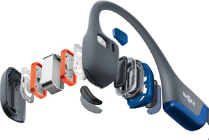 Shokz - OpenRun Pro 2 Wireless Bone Conduction Open-Ear Bluetooth Sports Headphones - Steel Blue