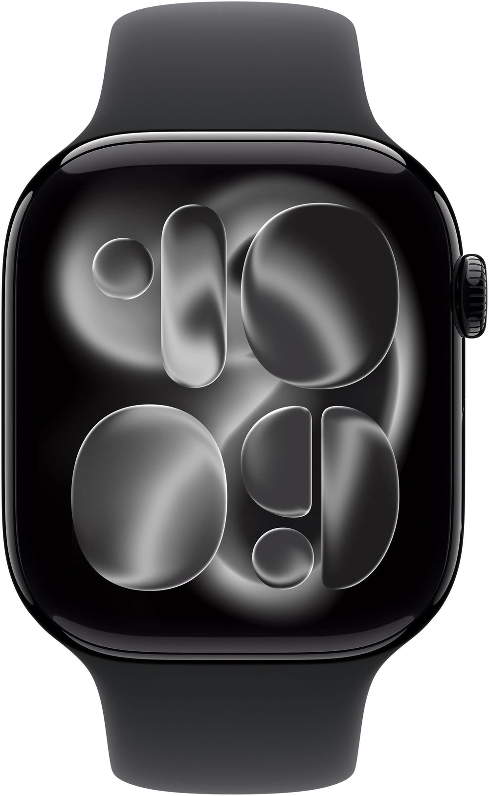 Apple Watch Series 11 (GPS+Cellular) 46mm Aluminum Case with Black Sport Band - S/M - Jet Black - (2025)