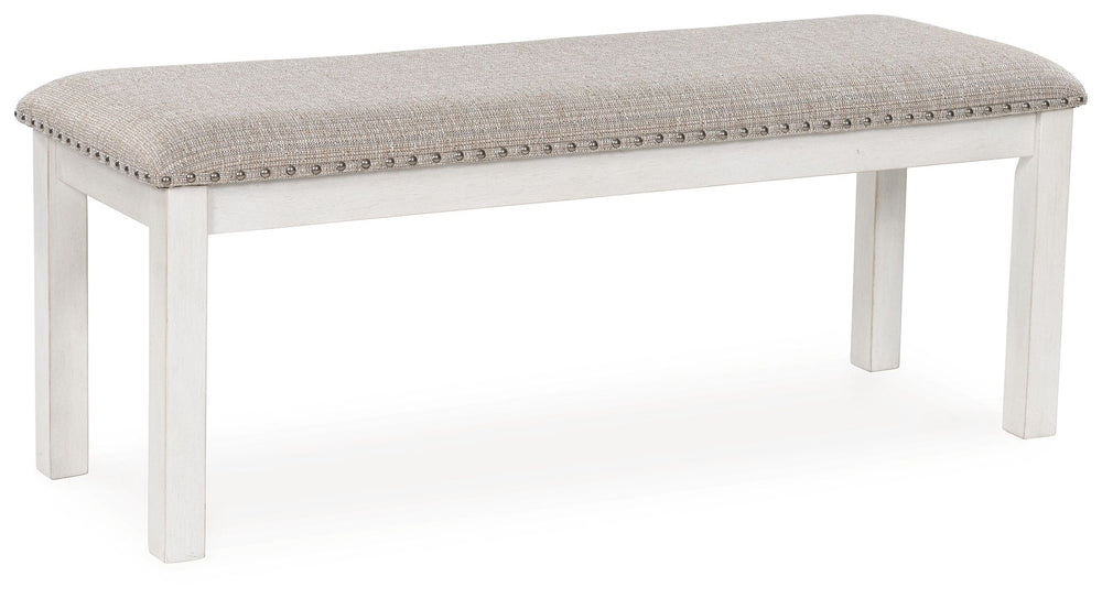 Robbinsdale - Large Upholstered Dining Room Bench - Antique White