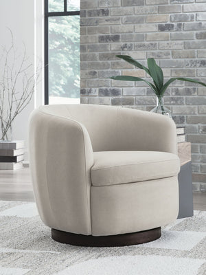 Annbury - Sillón giratorio decorativo - Beige claro