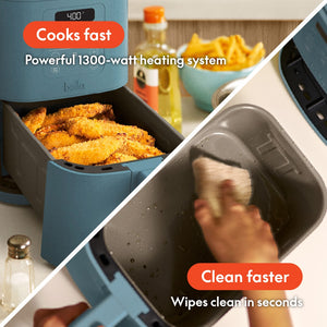 Bella - Fits-anywhere Kitchenware: 4-qt. Slim Air Fryer - Surf