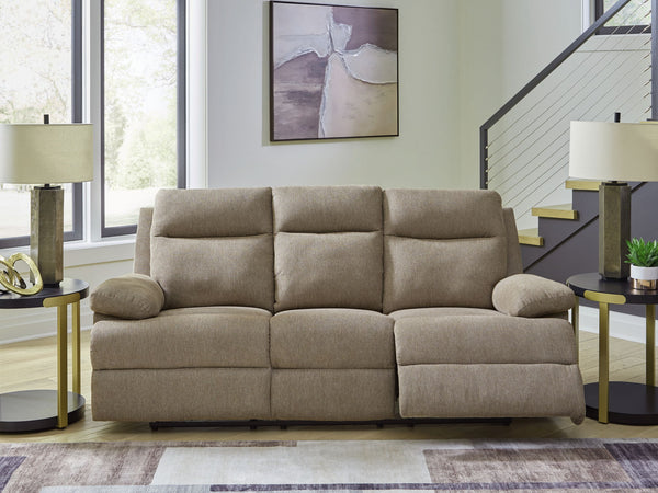 Side-Swipe - Reclining Sofa With Drop Down Table #beige