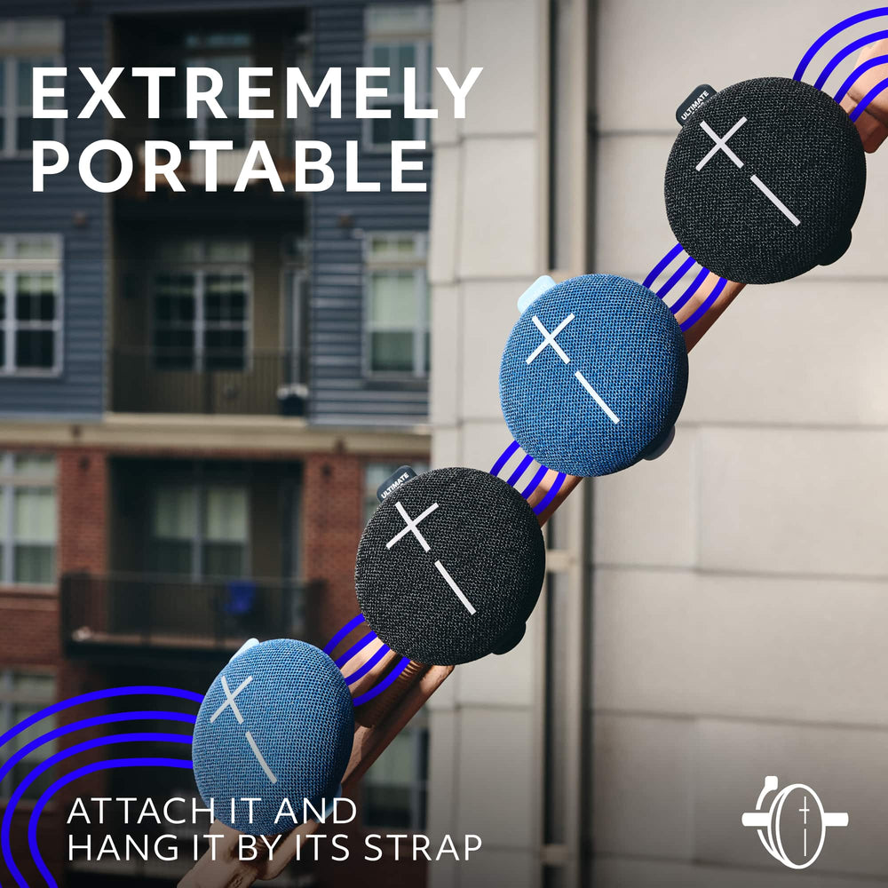 Ultimate Ears - MINIROLL Ultra-Portable Waterproof Bluetooth Speaker with 131 ft Range - Majestic Blue