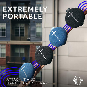 Ultimate Ears - MINIROLL Ultra-Portable Waterproof Bluetooth Speaker with 131 ft Range - Majestic Blue